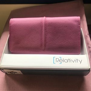 Pink Leather Relativity Wallet